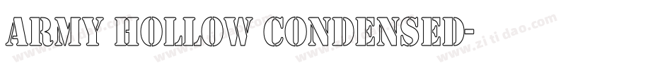 Army Hollow Condensed字体转换